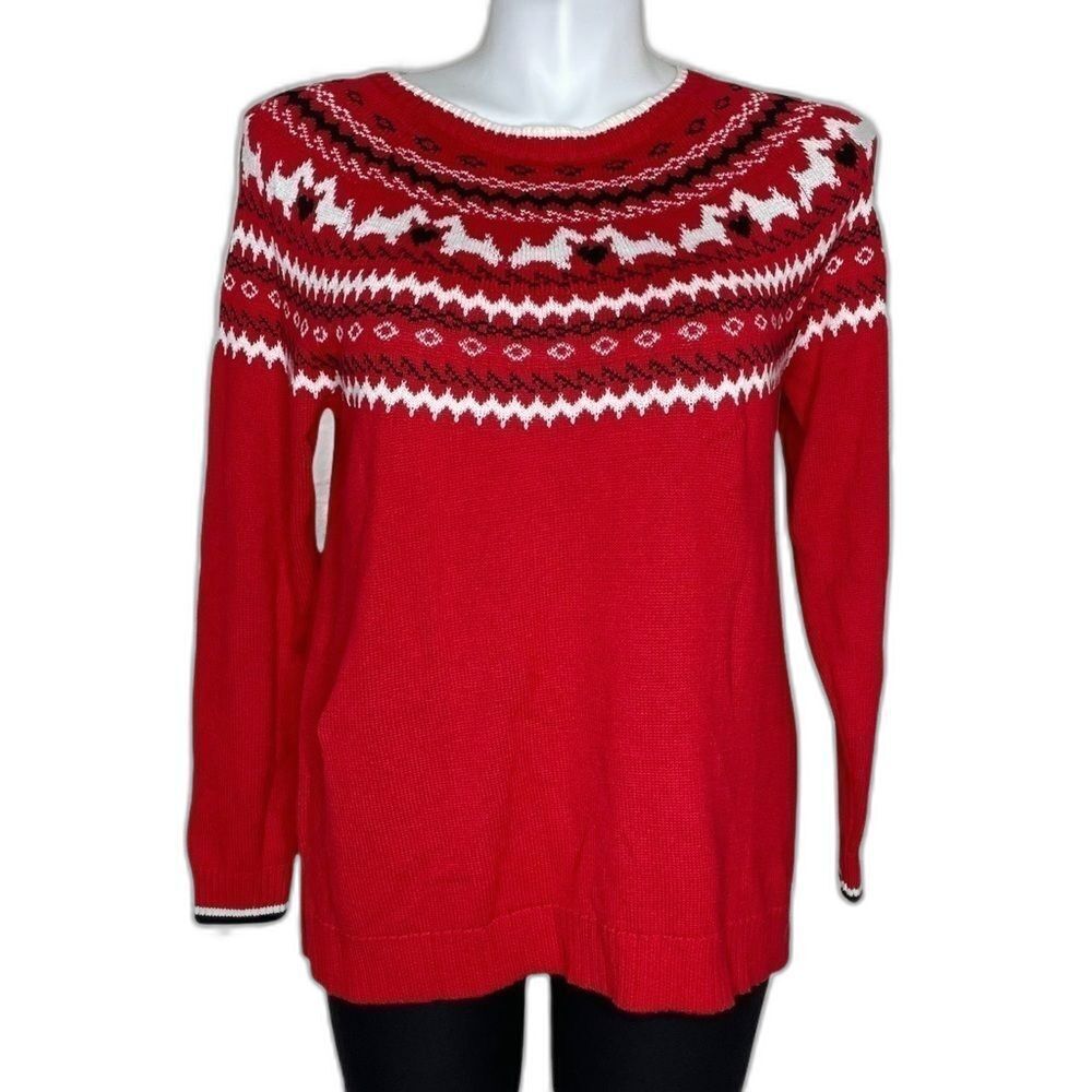 Charter Club red Scottie dog heart sweater, NWT, 0X